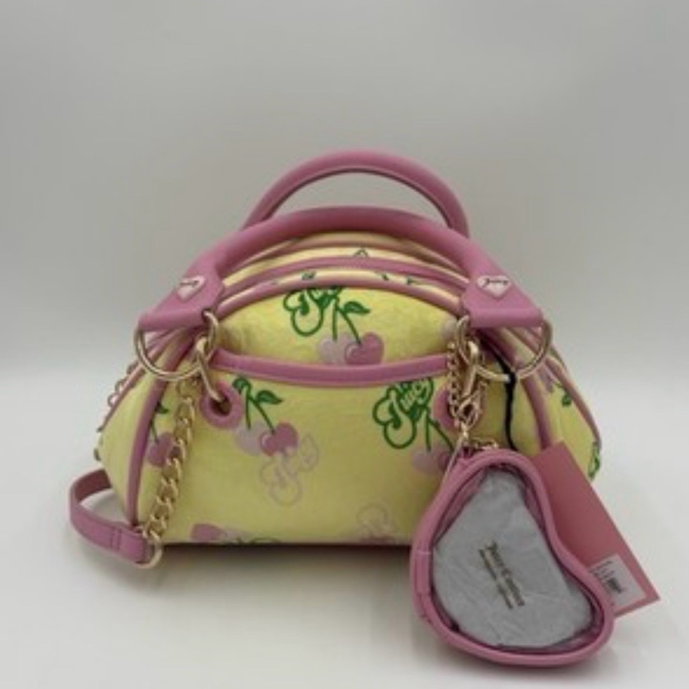 Juicy Couture Retro Yellow Cherry Satchel NWT